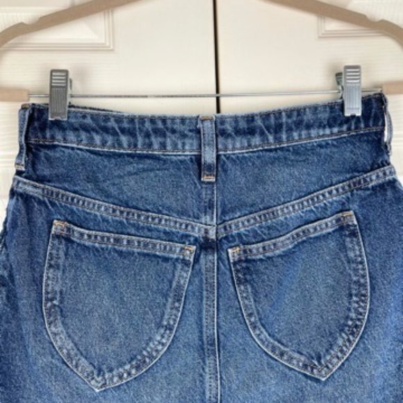 Free People Bailey Denim Mini Skirt Blue NWT - Picture 8 of 9